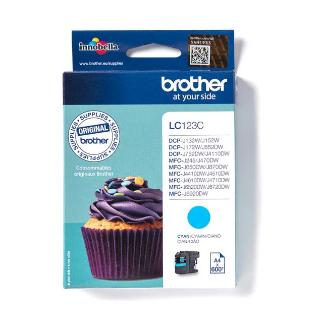 Brother LC123C ink cartridge 1 pc(s) Original Cyan