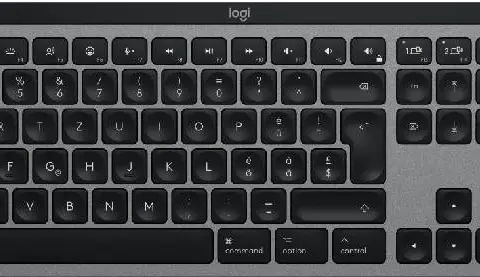 Logitech MX Keys S for Mac keyboard Office RF Wireless + Bluetooth QWERTZ Swiss Aluminium, Black