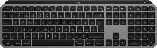 Logitech MX Keys S for Mac keyboard Office RF Wireless + Bluetooth QWERTZ Swiss Aluminium, Black