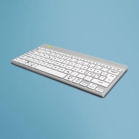 R-Go Tools Ergonomic keyboard R-Go Compact Break, compact keyboard with break software, QWERTY (NORDIC), Bluetooth, white