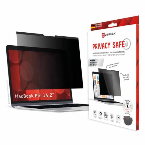 Displex PRIVACY SAFE magnetic 2-way privacy filter for MacBook Pro 14,2‘‘