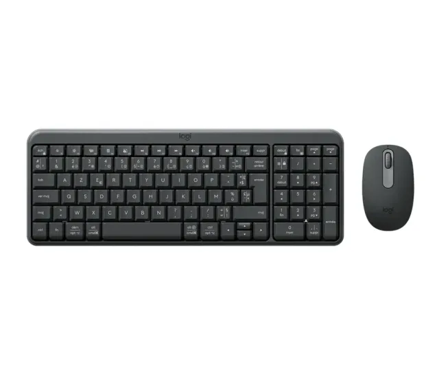 Logitech ERGO MK250 Compact Bluetooth Wireless Combo keyboard Mouse included Universal RF Wireless + Bluetooth AZERTY French Graphite