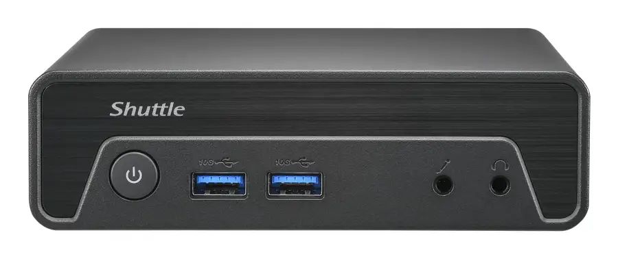 Shuttle Nano PC NE1010XA, Intel N 100, 8GB DDR4, 250GB M.2, 1x HDMI, 1x DP, 6x USB, 1x LAN, fanless, 24/7 permanent operation, incl. VESA