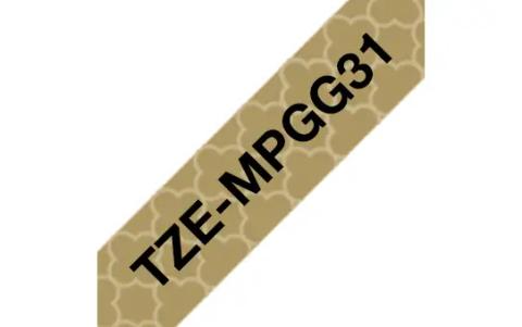 Brother TZE-MPGG31 label-making tape Black on gold