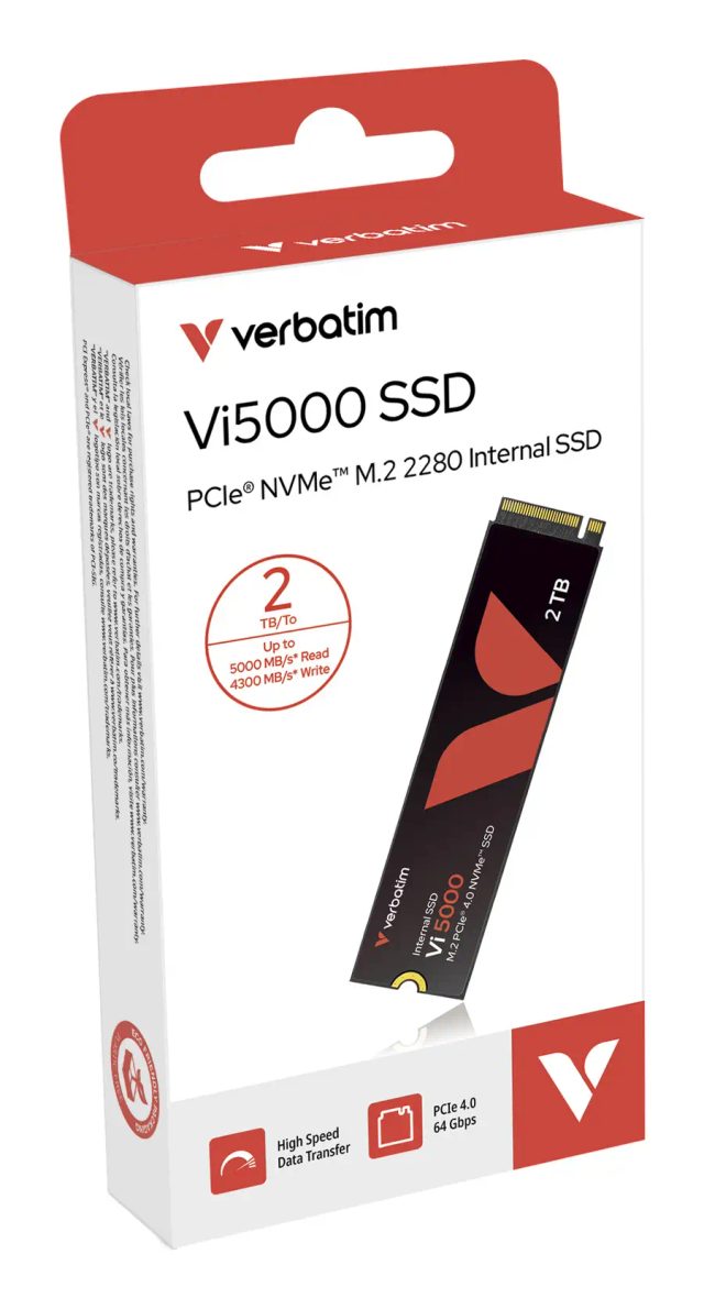 Verbatim Vi5000 PCIe NVMe M.2 SSD 2TB