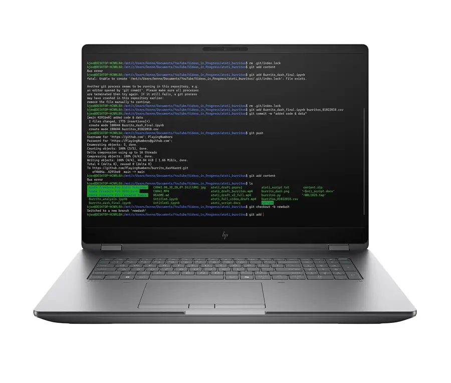 HP ZBook Fury G1i Intel Core Ultra 9 285HX Mobile workstation 45.7 cm (18") WQXGA 64 GB DDR5-SDRAM 2 TB SSD NVIDIA RTX PRO 3000 Blackwell Wi-Fi 7 (802.11be) Windows 11 Pro AI Workstation, AI PC Silver