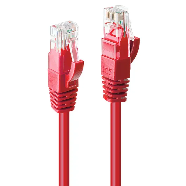 Lindy 7.5m Cat.6 U/UTP Network Cable, Red