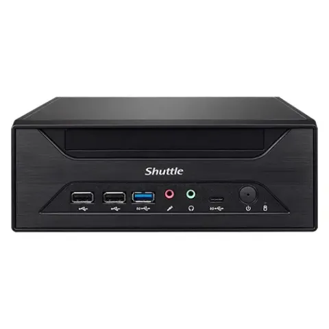 Shuttle XPC slim Barebone XH610 - S1700, Intel H610, 1xDP, 1xHDMI, 1x VGA, 2x COM (RS232), 2x LAN (2.5G and 1G), 1x slim5.25", 2x 3.5", 2x M.2, 24/7 permanent operation