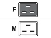Fujitsu Power cord 16A IEC320 C20->C19