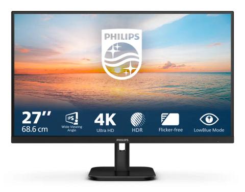 Philips 27E1N1800A/00 computer monitor 68.6 cm (27") 3840 x 2160 pixels 4K Ultra HD LED Black