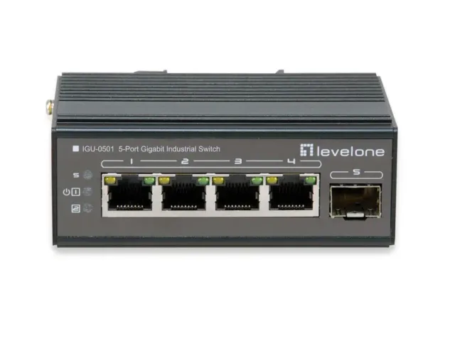 LevelOne IGU-0501 network switch Gigabit Ethernet (10/100/1000) Black