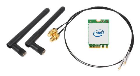 Shuttle WLN-M22 - Intel WLAN-AX210/Bluetooth Combo Kit with M.2 card, cables and external antennas for Cube's