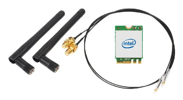Shuttle WLN-M22 - Intel WLAN-AX210/Bluetooth Combo Kit with M.2 card, cables and external antennas for Cube's