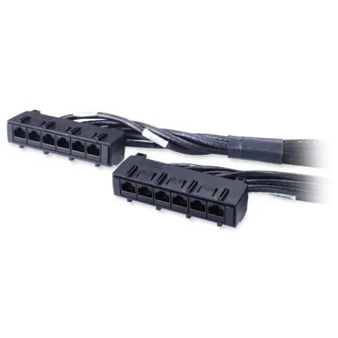 APC 45ft Cat6 UTP, 6x RJ-45 - 6x RJ-45 networking cable Black 13.72 m U/UTP (UTP)