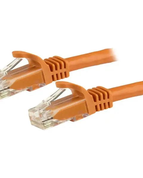StarTech.com 1.5m CAT6 Ethernet Cable - Orange CAT 6 Gigabit Ethernet Wire -250MHz 100W PoE RJ45 UTP Network/Patch Cord Snagless w/Strain Relief Individually Tested