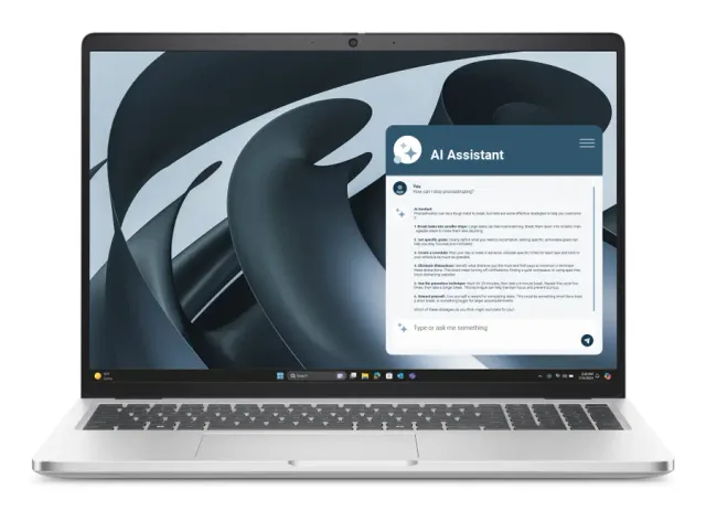 DELL Pro 16 Plus PB16255 Copilot+ PC AMD Ryzen™ AI 7 350 Laptop 40.6 cm (16") Full HD+ 32 GB LPDDR5x-SDRAM 512 GB SSD Wi-Fi 7 (802.11be) Windows 11 Pro German Platinum, Silver