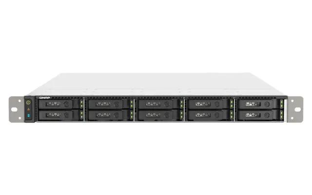 QNAP TS-h1090FU NAS Rack (1U) EPYC 7232P 64 GB DDR4 0 TB QuTS hero Black, Grey