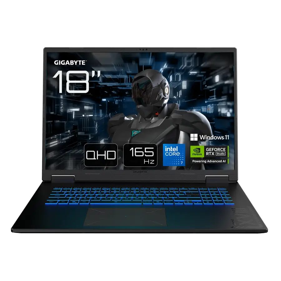 GIGABYTE Gaming A18 PRO DXJG3DEBC4SH Intel Core 7 240H Laptop 45.7 cm (18") WQXGA 32 GB LPDDR5x-SDRAM 1 TB SSD NVIDIA GeForce RTX 5070 Ti Wi-Fi 6E (802.11ax) Windows 11 Home Black