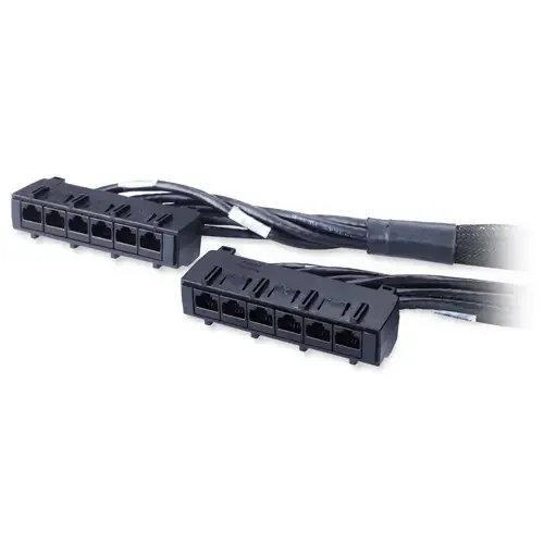 APC 60ft Cat6 UTP, 6x RJ-45 - 6x RJ-45 networking cable Black 18.29 m U/UTP (UTP)
