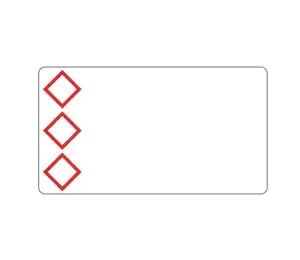 Brother LTZ12075F3PI self-adhesive label Rectangle White, Red