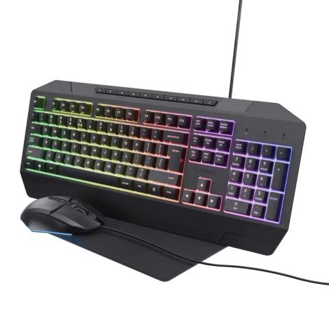Trust GXT 791 keyboard Mouse included Gaming USB QWERTY German Black