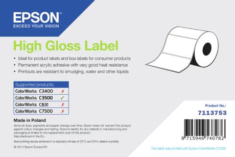 Epson High Gloss Label, Die-Cut Roll, 102mm x 51mm, 610 Labels