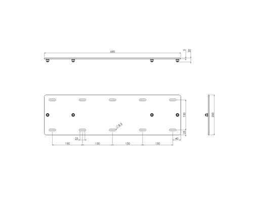 Large Wall Plate for Model 052.7150