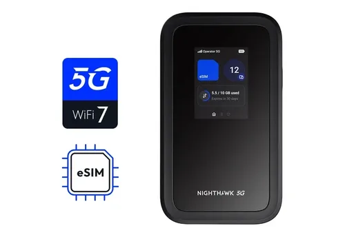 NETGEAR Nighthawk M7 - Mobiler Hotspot - 5G - 3.6 Gbps - Wi-Fi 5, Wi-Fi 6, Wi-Fi 7