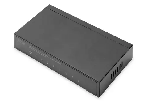 Digitus 8-Port Switch, 10/100/1000 Mbps Gigabit Ethernet, Unmanaged, Metall Housing