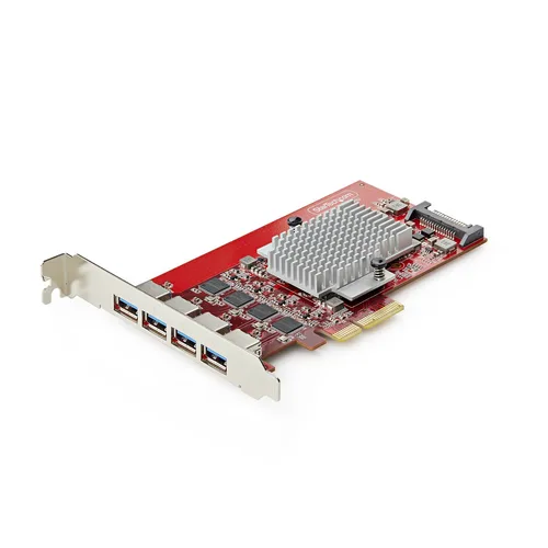STARTECH.COM 4-Port USB-A PCIe Card USB 3.2 10Gbps PCI Express 3.0 Expansion Card 4x Independent USB Controllers Windows/Linux