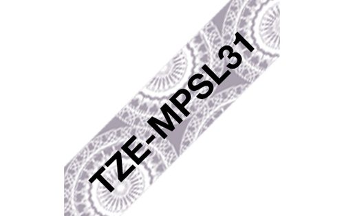 TZe-MPSL31 12mm Silver on Black Laminated Label Tape