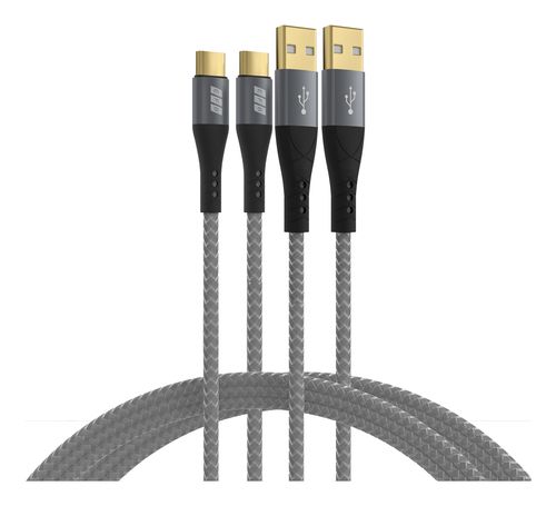 EFB USB-A Auf USB-C Kabelset 60W QC 3A 2x2m