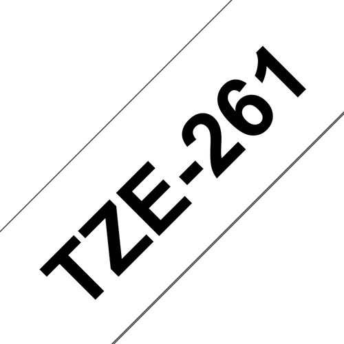 36mm Black On White Laminated Tape