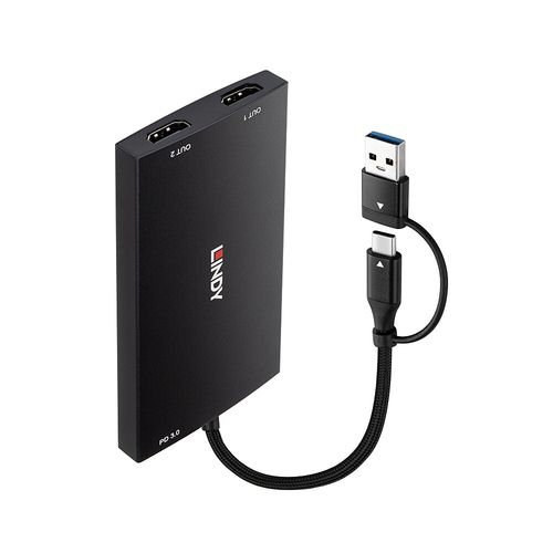 USB-A/C to Dual HDMI Adapter