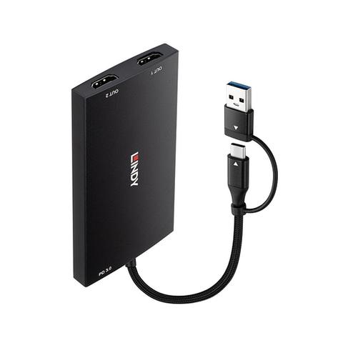 USB-A/C to Dual HDMI Adapter