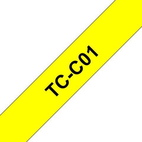 TC-C01 12mm Black on Yellow Laminated Tape - 6.7m