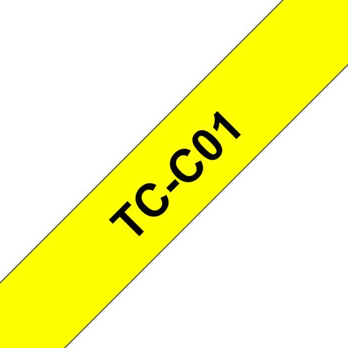 TC-C01 12mm Black on Yellow Laminated Tape - 6.7m