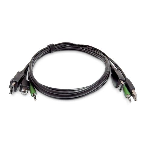 DisplayPort KVM Cable - USB 2.0 & 3.5mm Audio - TAA Compliant