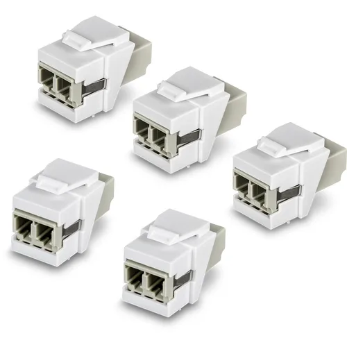 TRENDnet LC Duplex Fiber Optic Keystone Coupler Jacks - 5-Pack