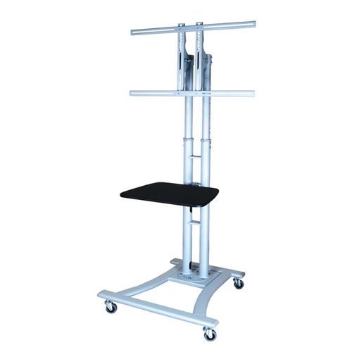LCD/TV Rolling Stand - Silver Grey