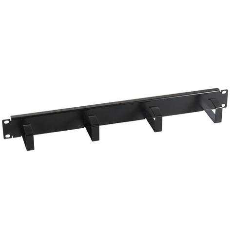 EFB 19" 1HE KabelfüHrungspanel, 4 BüGel, Stahl, Black