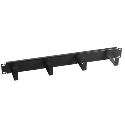 EFB 19" 1HE KabelfüHrungspanel, 4 BüGel, Stahl, Black