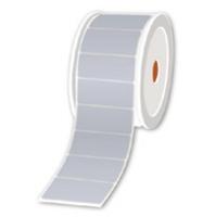 Pre-Cut Silver Metallic Labels - 50 x 25 mm Roll