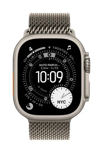 Apple 49mm Natural Titanium Milanese Loop - Medium