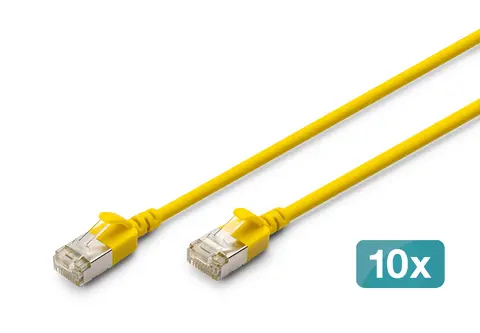 CAT6A f-ftp SLIM 2M 10X yello