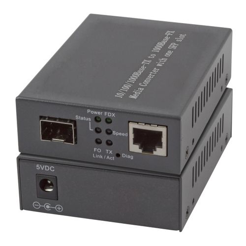 Media Konverter 1x100/1000Mbit Rj45,1 X Gigabit SFP Port