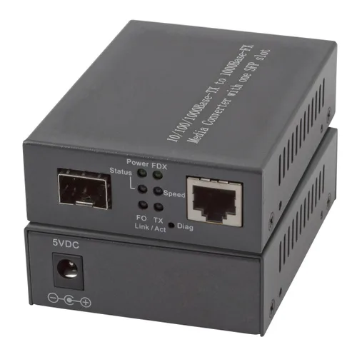 Media Konverter 1x100/1000Mbit Rj45,1 X Gigabit SFP Port