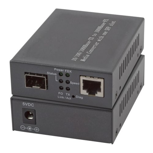 Media Konverter 1x100/1000Mbit Rj45,1 X Gigabit SFP Port
