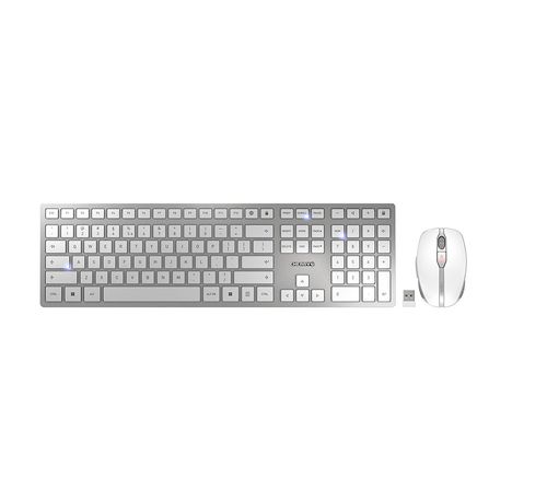 Cherry DW 9100 Slim Wireless Desktop Set - White EU Layout