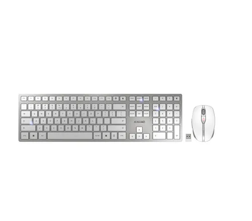 Cherry DW 9100 Slim Wireless Desktop Set - White EU Layout
